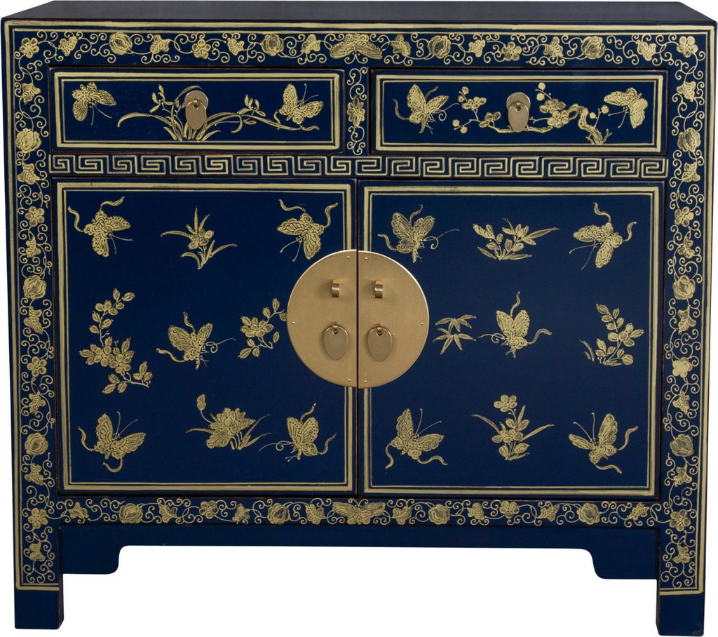 Fine Asianliving Chinesischer Schrank Nachtblau Produktbild 