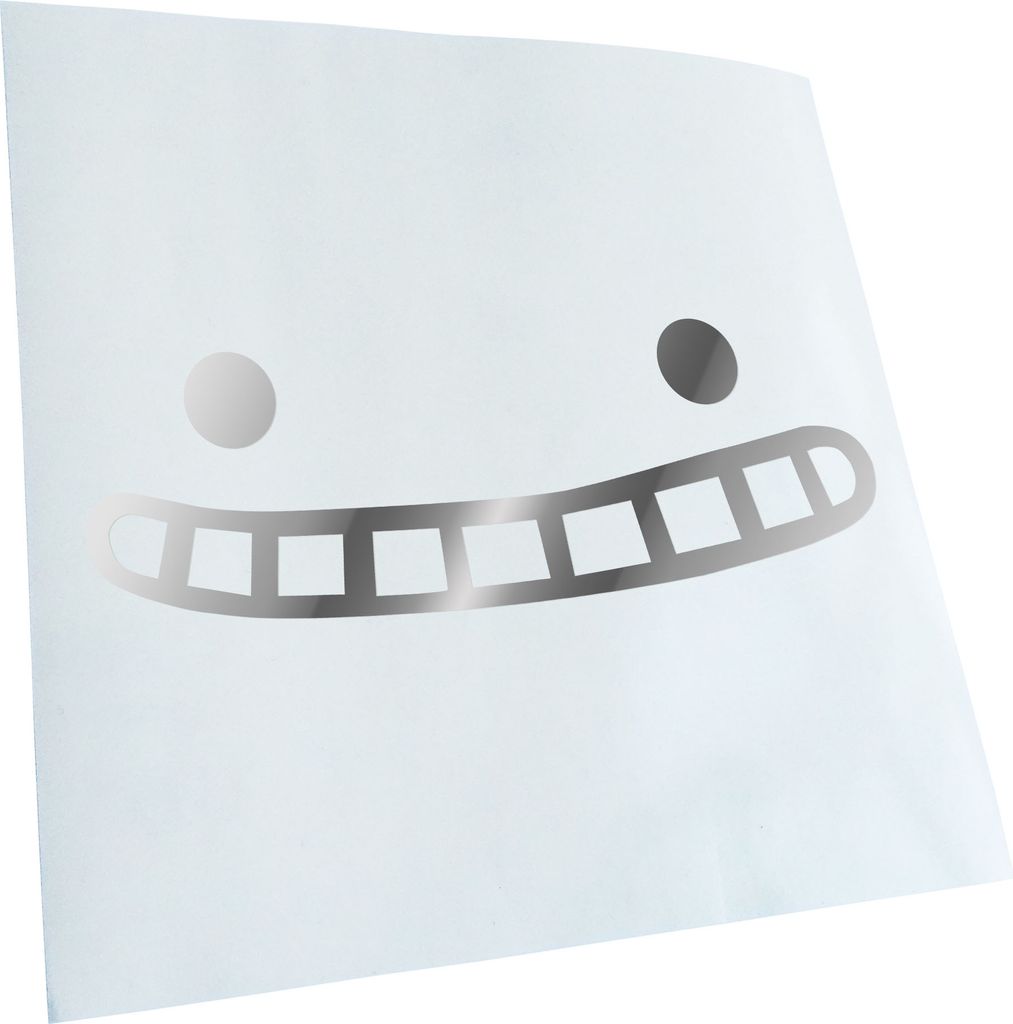 Kiwistar - Autoaufkleber - Grinsendes Gesicht Heckscheibe - Aufkleber für Auto Kfz Fahrrad, LKW, Truck Mofa