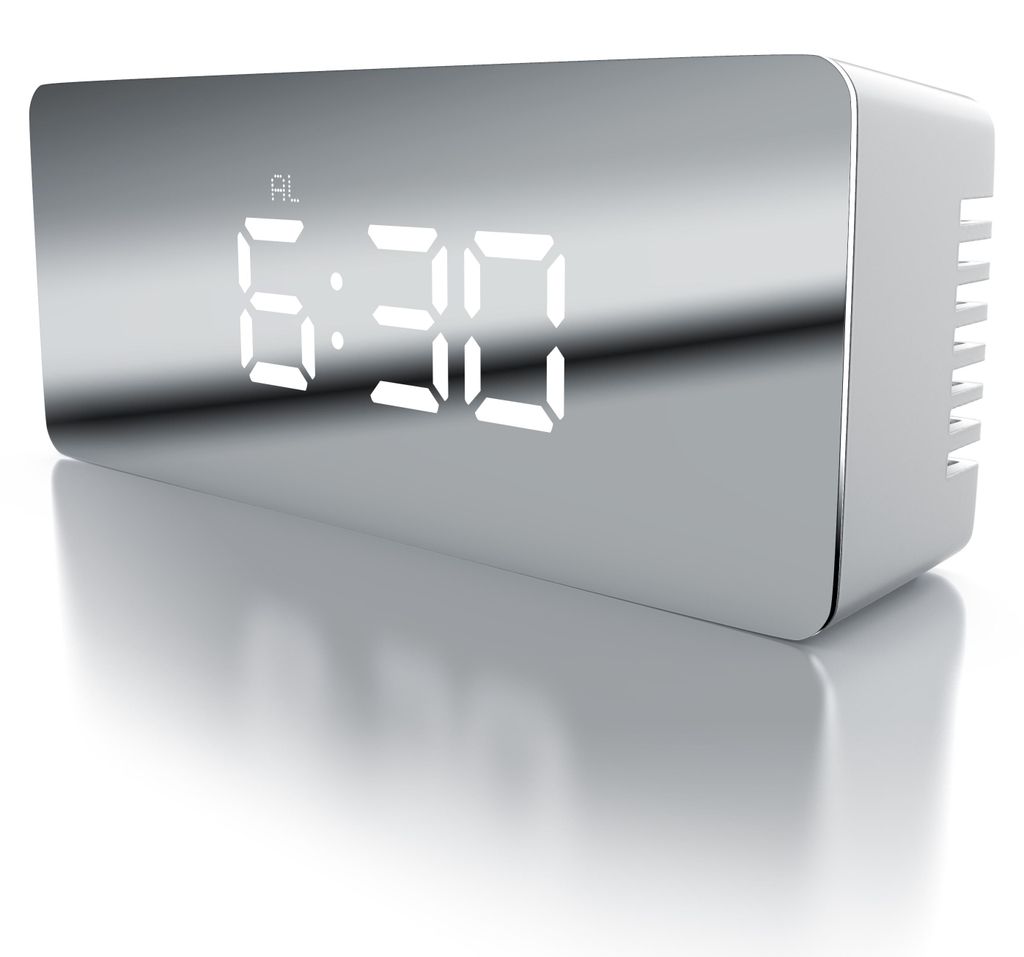 Bearware, despertador digital con espejo LED, con modo Imagen del producto 