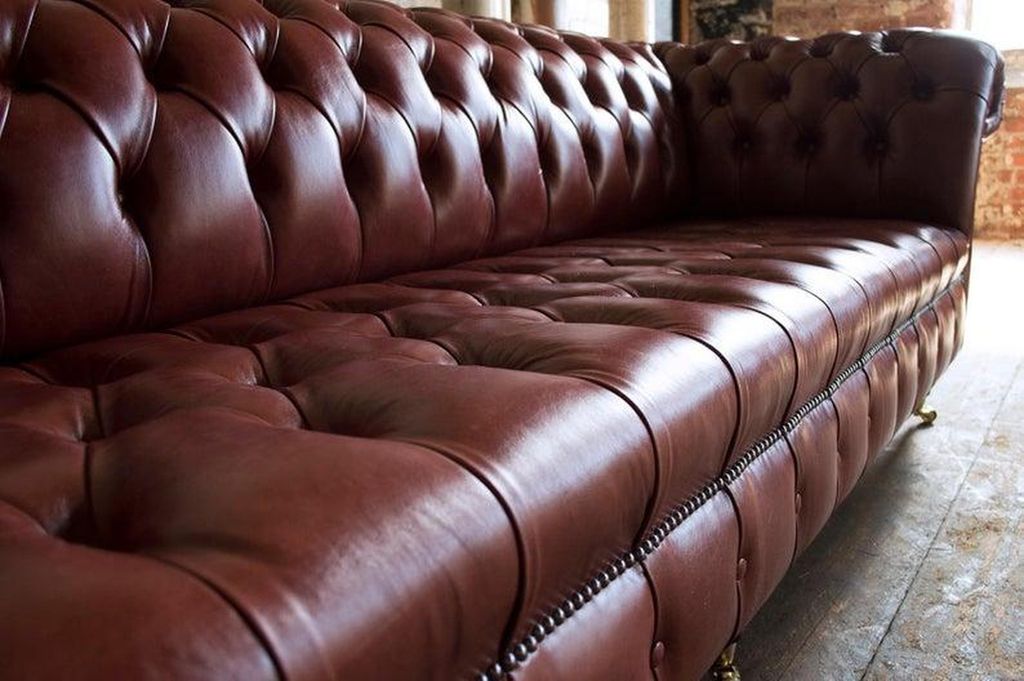 XXL Chesterfield Polster Sofas Design Luxus Couch Sofa 4 Sitzer Leder Couchen