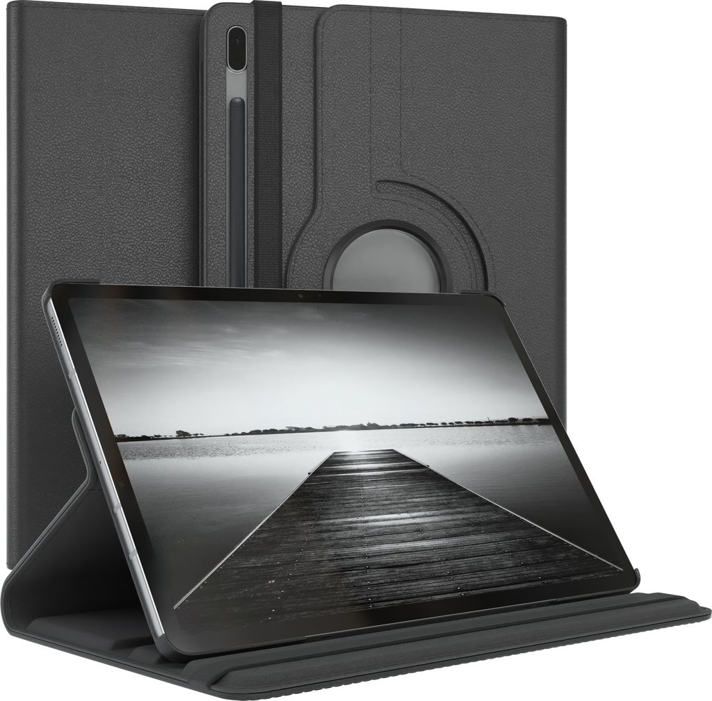 EAZY CASE - Tablet Hülle für Samsung Galaxy Tab S7 FE / 5G Schutzhülle, Tablet Case 360° drehbar in Schwarz