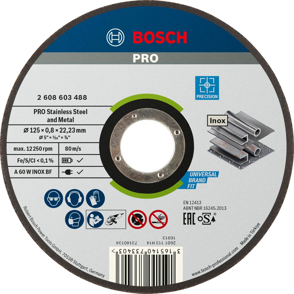 Bosch PRO INOXMetal TS,125x0.8x22.23mm Image du produit 