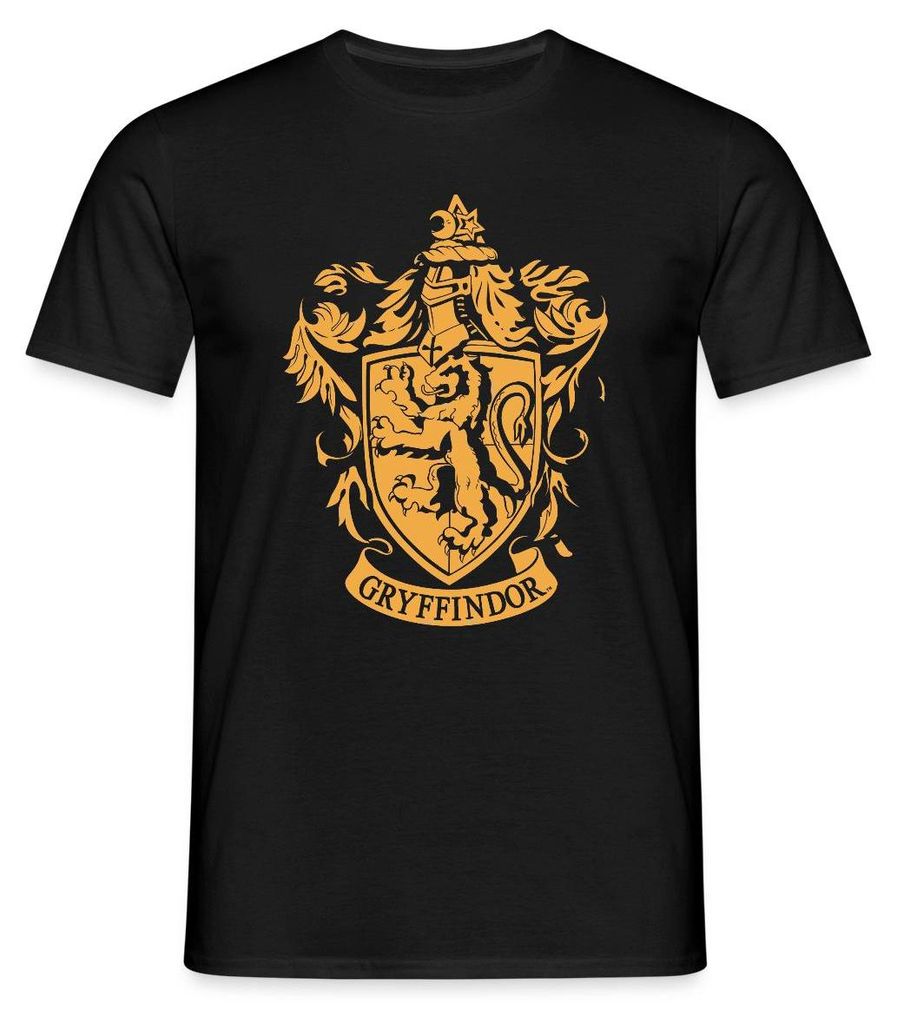 Spreadshirt Harry Potter Haus Gryffindor Wappen Logo Männer T-Shirt, XXL, Schwarz