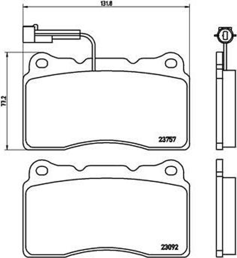 BREMBO P 23 115 Bremsbelagsatz, Scheibenbremse OE 71765647 kompatibel mit Delta, Alf. 159