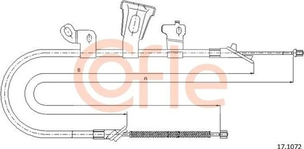 Câble de Frein à Main COFLE 17.1072 pour Yaris - Réf OE 4643052050