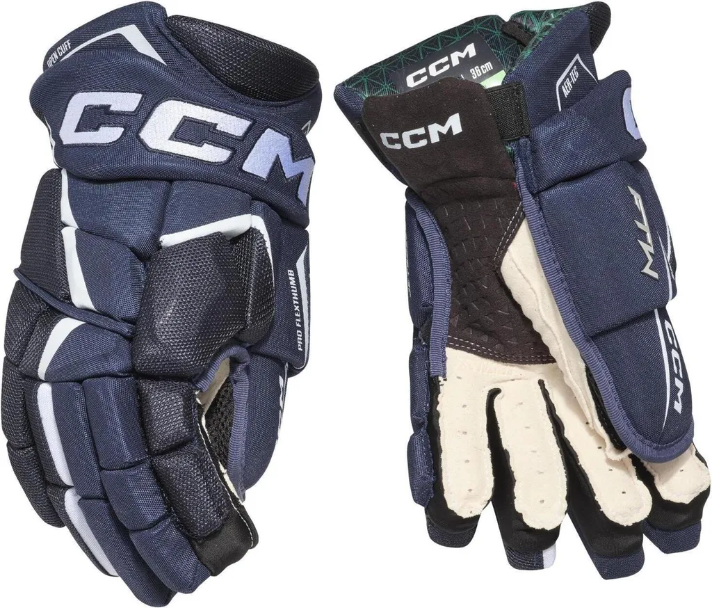 Gants CCM Jetspeed FTW femmes senior navy blanc 13 pouces pour hockey