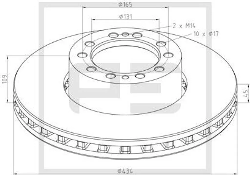 Disque de Frein ROR FI430X45 Haute Résistance Thermique Marque Cogel