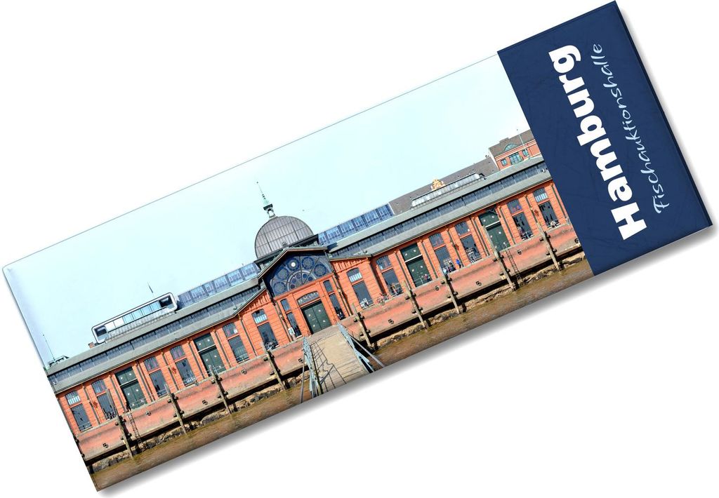 streetline Hamburg Fischauktionshalle Panorama Souvenir Magnet