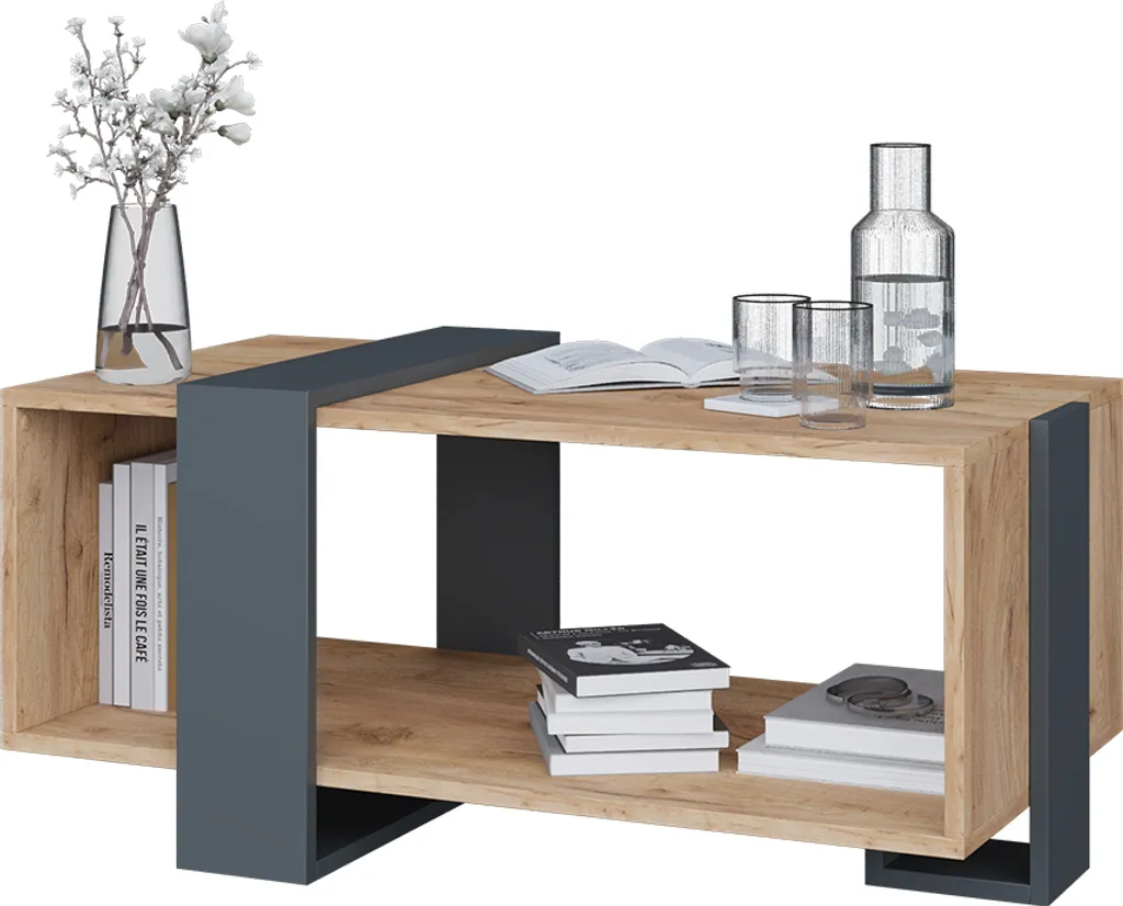 Table basse de salon moderne pour apéritifs Vicco Aven Anthracite 91cm - 6