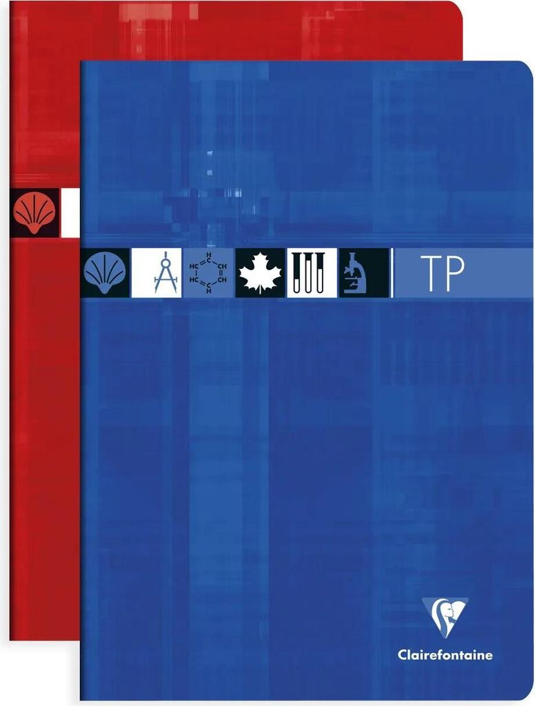Clairefontaine 10x Heft Technik + Praxis DIN A4 40 Blatt kariert Sortiert 3168C