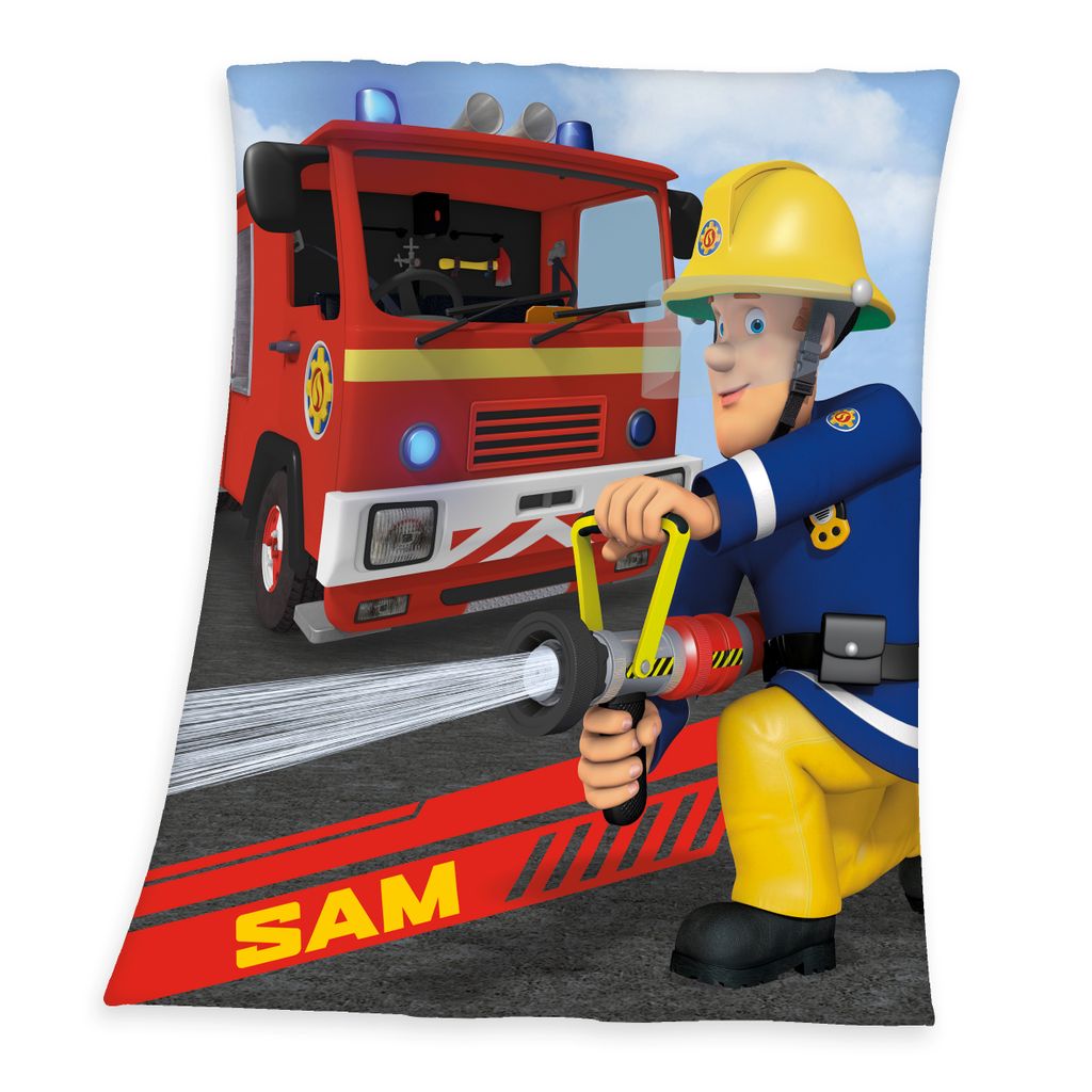 Feuerwehrmann-Sam Kinder Fleece-Decke Kuscheldecke 100 x 140 cm