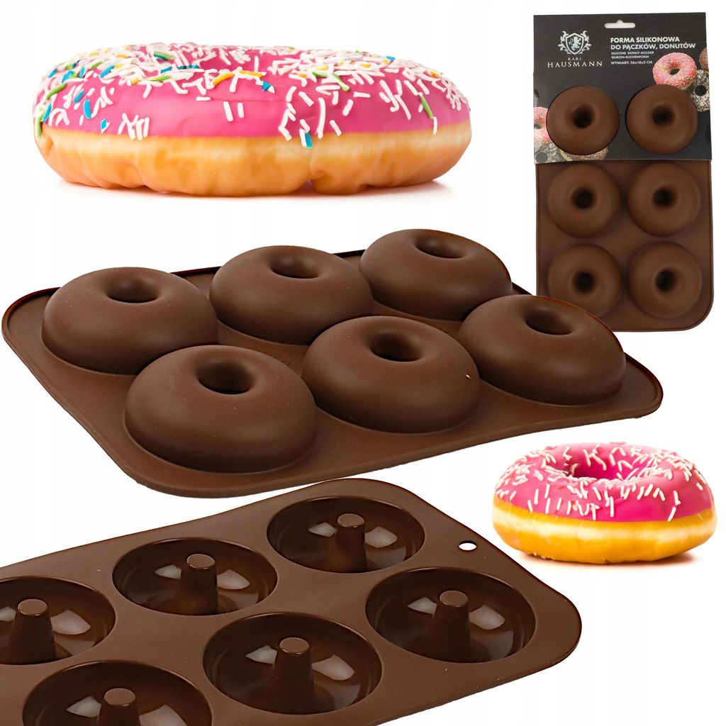 Karl Hausmann Silikónová forma na 6 donutov hnedá Obrázok produktu 