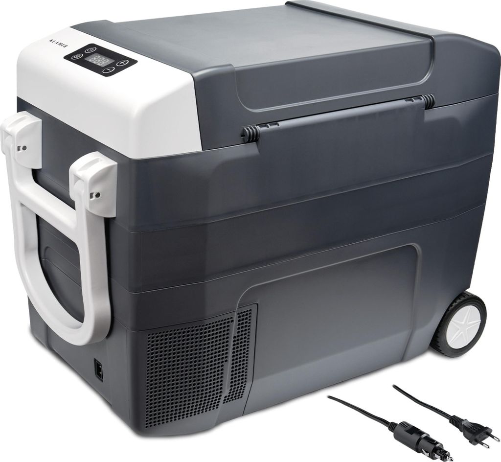 KLAMER Elektrische Kühlbox XXL 45 L Mit Kompressor, Kühl- und Warmhaltefunktion, 2 Anschlüsse: 230V & 12V für Zigarettenanzünder, Kühlung Bis...