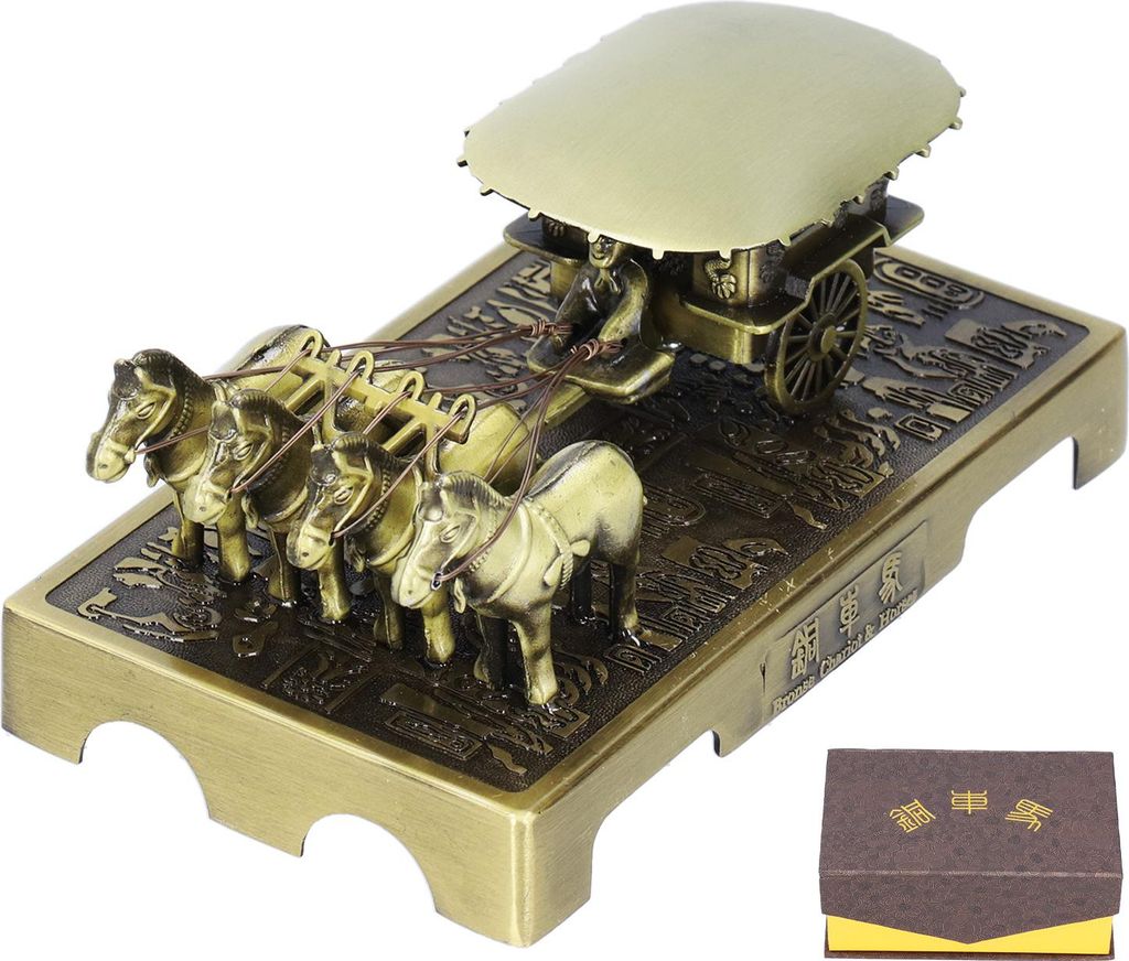 Terrakotta Pferd Skulptur Vintage Style Kupfer Auto Pferd Ornament für Haus Büro Dekoration Geschenk