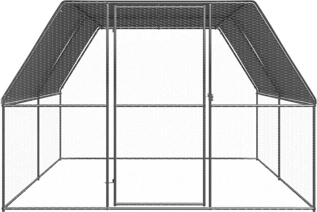 vidaXL Gabbia per polli da esterno 3x4x2 m Acciaio zincato Immagine del prodotto 