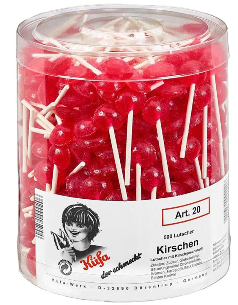 Küfa třešňová ovocná lízátka s třešňovou příchutí 500 kusů Obrázek produktu 