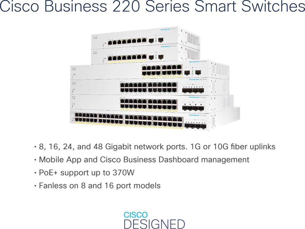 Cisco CBS220-48T-4G, Riadený, L2, Gigabit Ethernet Obrázok produktu 