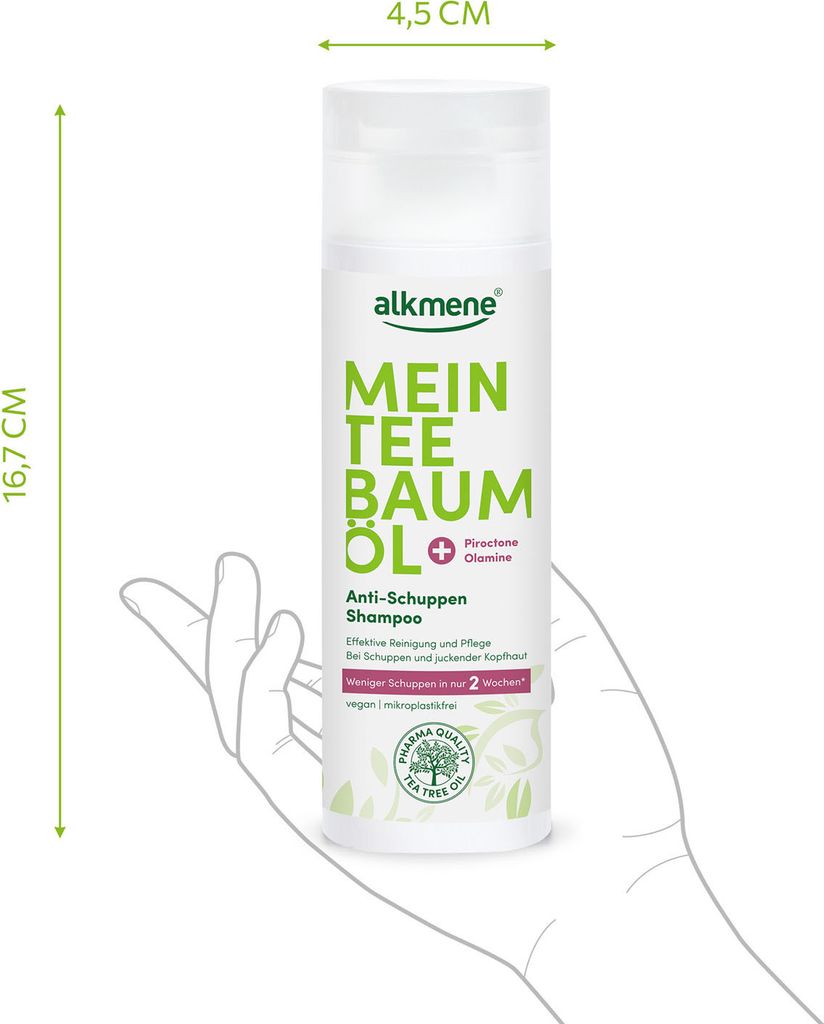 alkmene Mein Teebaumöl Anti Schuppen Shampoo 3x 200 ml Produktbild 8