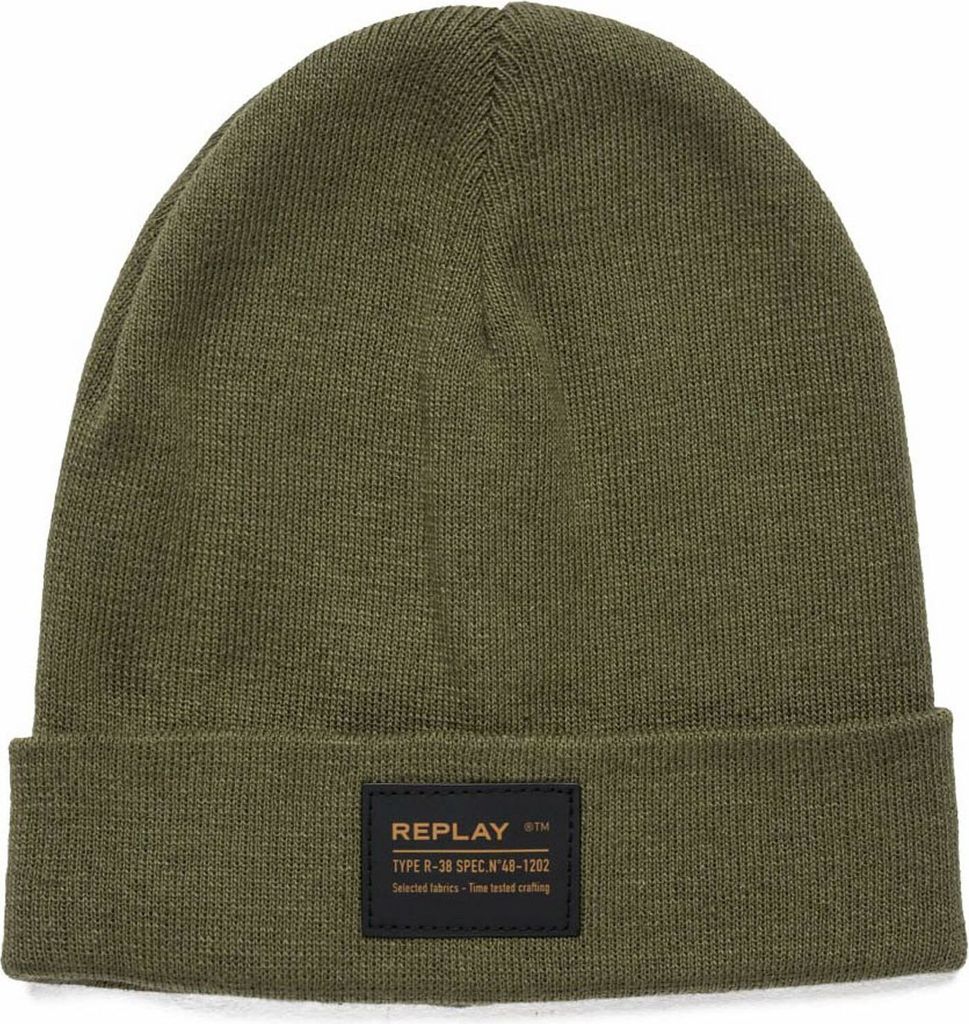 REPLAY Mütze Beanie + Scarf Set Military Green khaki