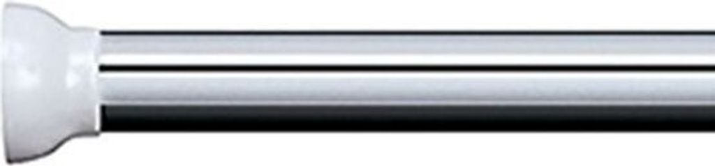 Spirella Teleskop Duschstange Duschvorhangstange Kreta, Teleskopstange kratzfest Verstellbereich 75 - 125 cm Ø 21mm Aluminium weiß/silber