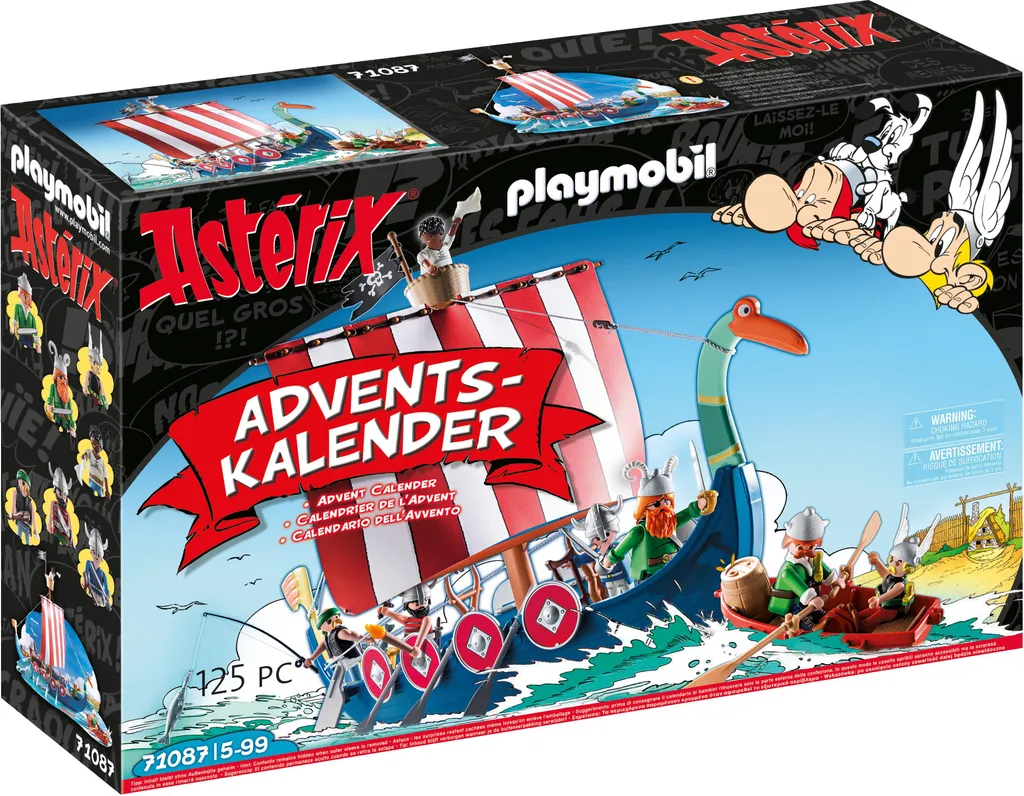 Calendrier de l'Avent de pirates Astérix Playmobil 71087 de Noël