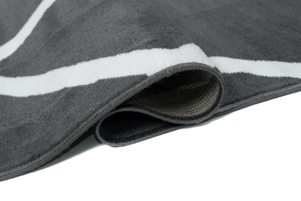 Tapis de Salon LUXURY Moderne Blanc Gris Anthracite XL - 300x400 cm - 4