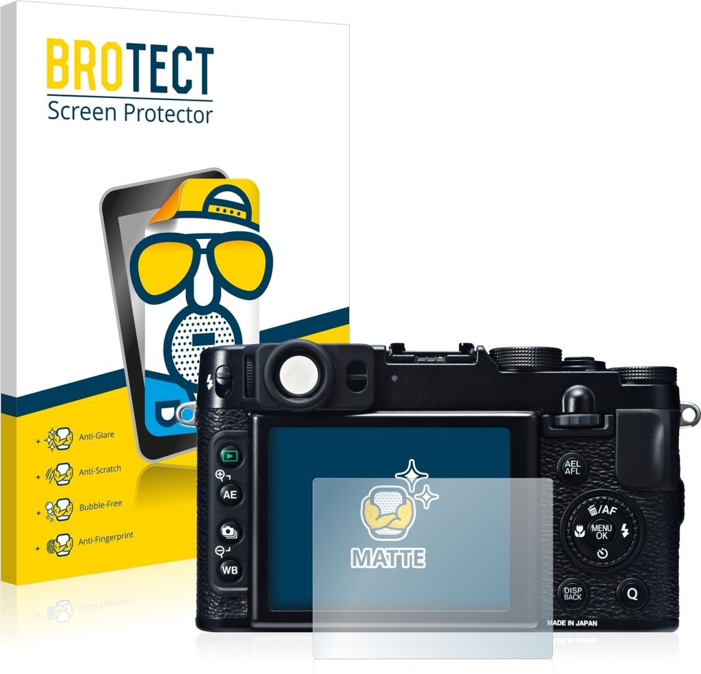 2x BROTECT Schutzfolie für Fujifilm X20 Displayschutz Displayschutzfolie Folie Matt Entspiegelungsfolie