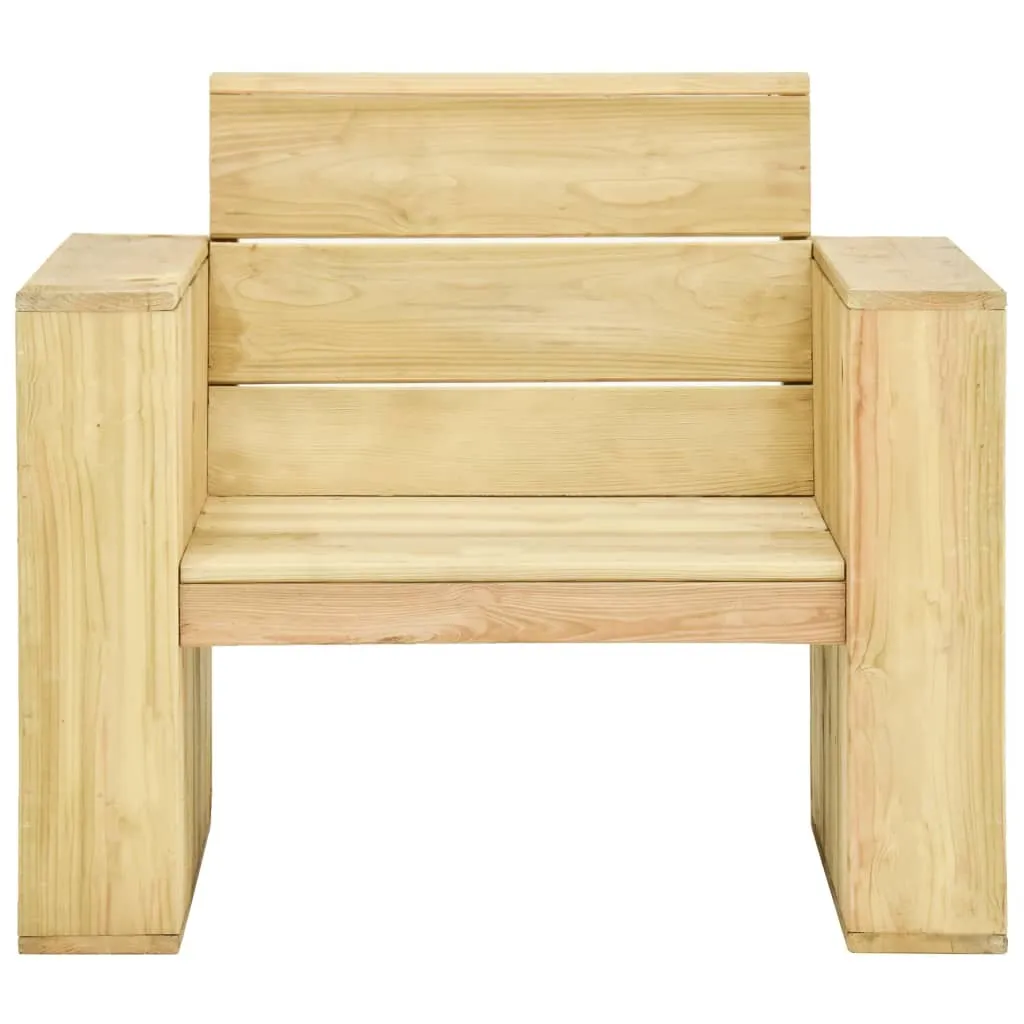 Chaise de jardin résistante aux intempéries en bois de pin traité