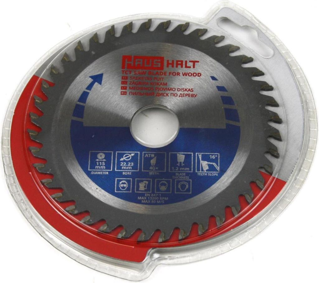 Lama per sega circolare 115 mm per legno, 40 denti, interno Immagine del prodotto 