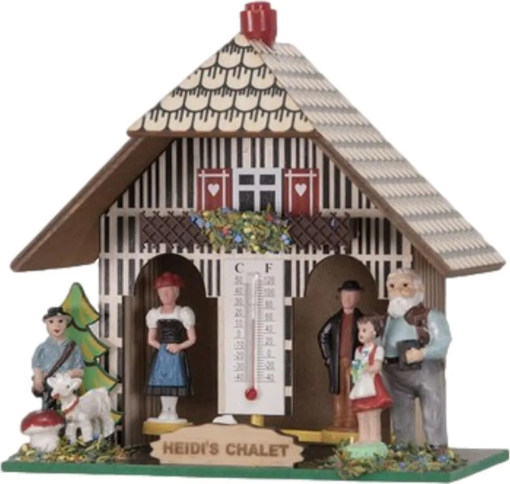 Engstler 51 - Cabane à météo en bois avec personnages animés de 15cm
