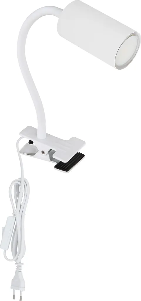Globo Robby 57911KW Lampada a Morsetto Bianca con Interruttore e Attacco GU10