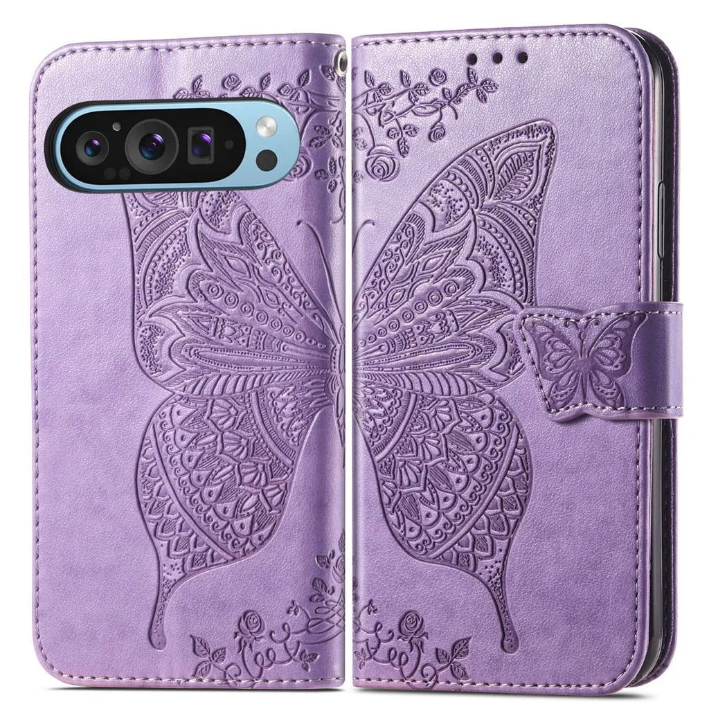 Regalo Ideale: Cover Google Pixel 9 Viola Chiaro Farfalla Elegante - 2