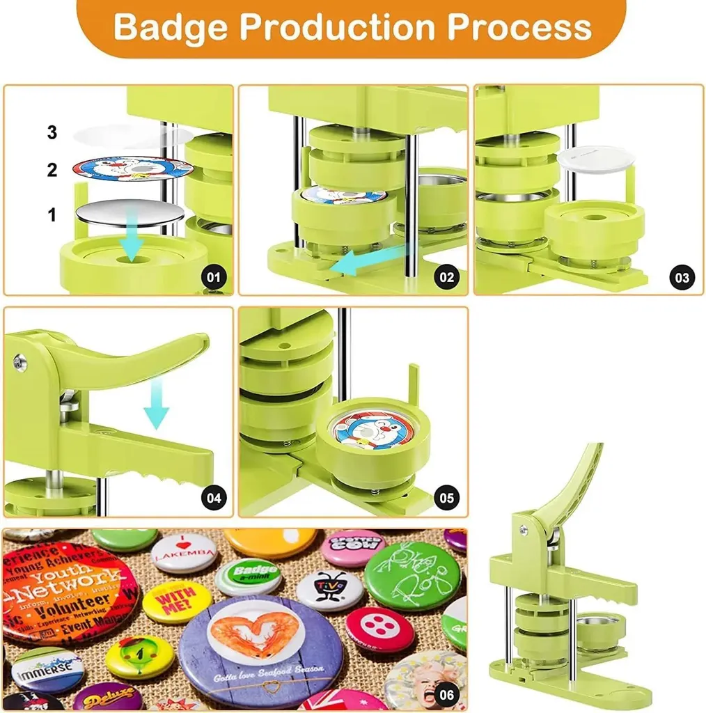 Machine à badges anti-raté Kit Button Maker 300 badges et 3 matrices