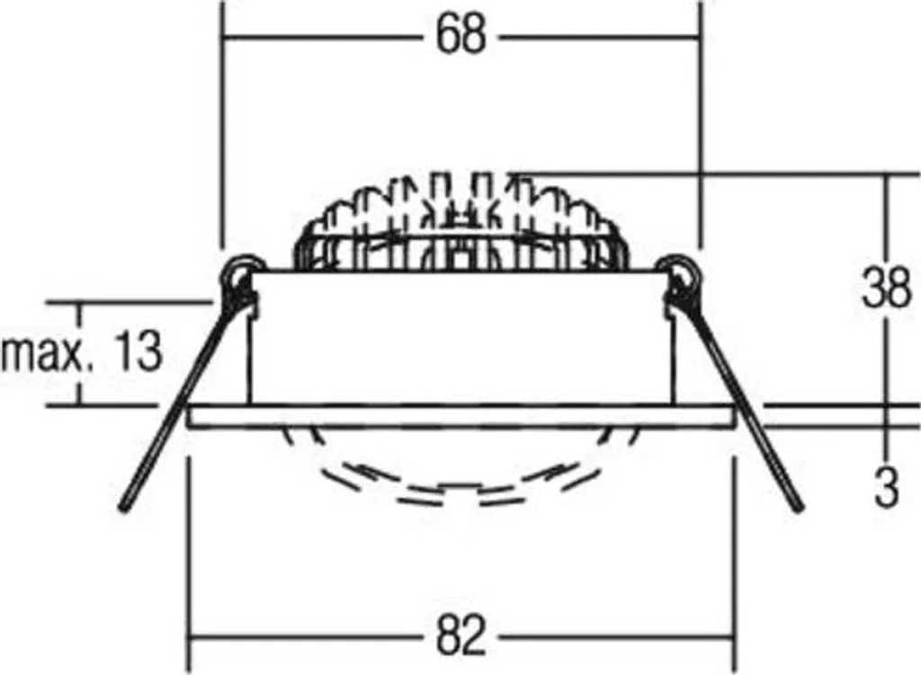 Downlight LED encastrable chrome 7W dimmable - Spot plafond TRIAC - 5