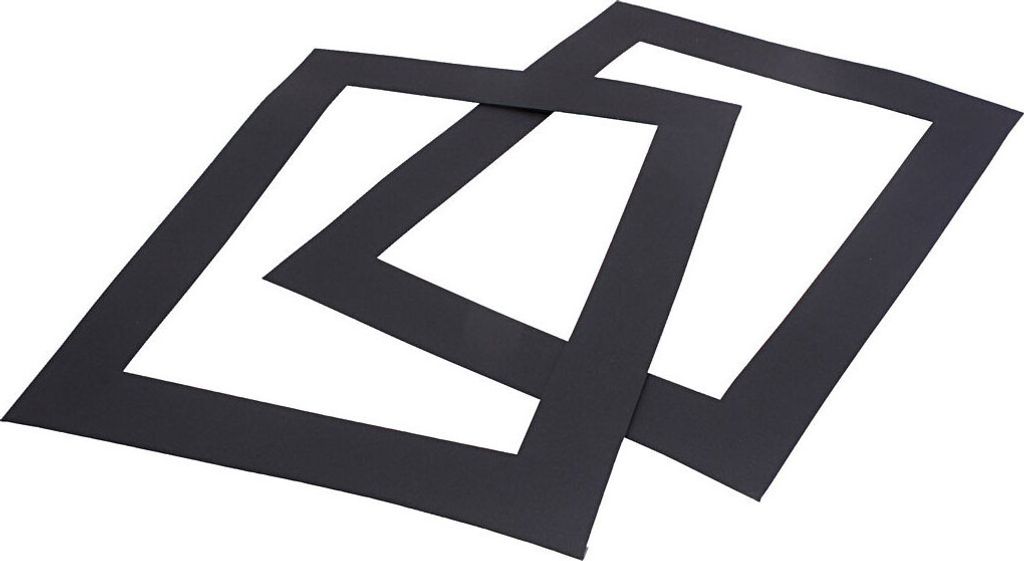 Creativ Company Passepartouts, A4, Größe 28,5x37 cm, 500 g, schwarz, 100 Stück 1 Karton