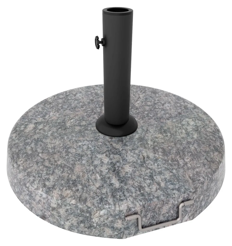 Pietra - Base pour parasol ronde Ø45 cm en pierre grise de 25 kg