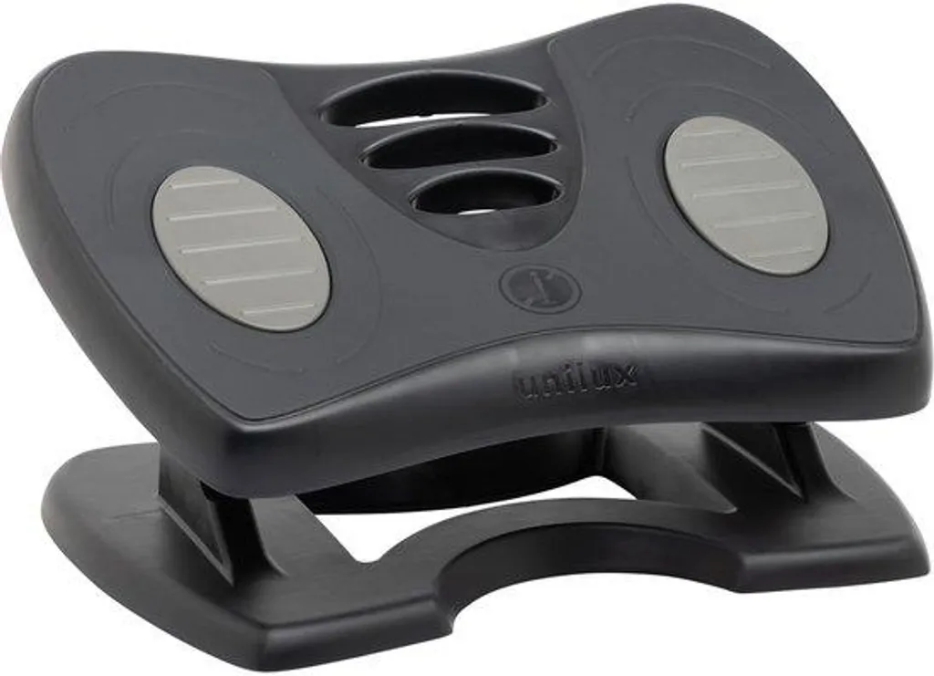 Repose-pieds ajustable antidérapant gris avec surface de massage active