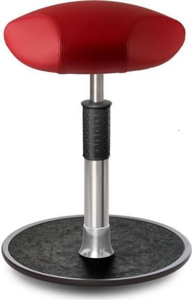 Sitz- Stehhocker Free Regular Triangel skai Kunstleder Rot chrom /schwarz.