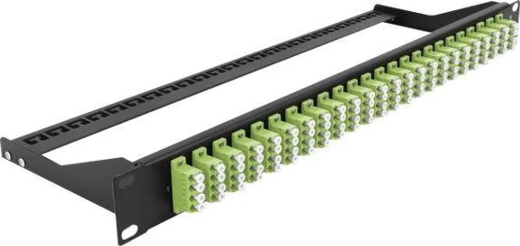 Pannello Patch Fibra Delock 24 Porte LC Quad Lindgrün 19 Pollici 1U