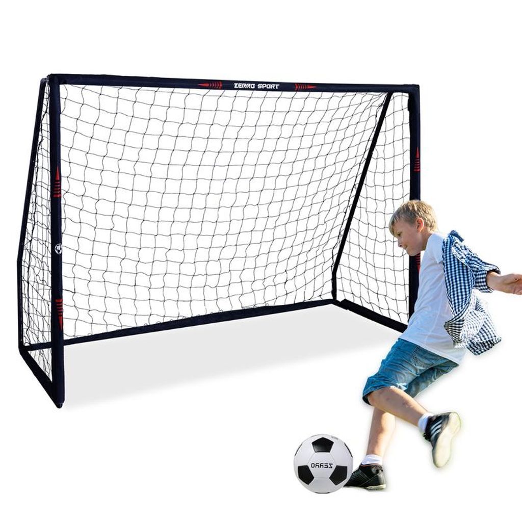 Fussballtor Outdoor 240cm mit fußball Sportarten Fußballtor, für Erwachsene Kinder zum Spielen Trainieren im Garten 240x85x160cm