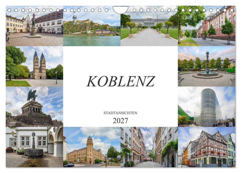 Koblenz Stadtansichten (Wandkalender 2027 DIN A4 quer), CALVENDO Monatskalender