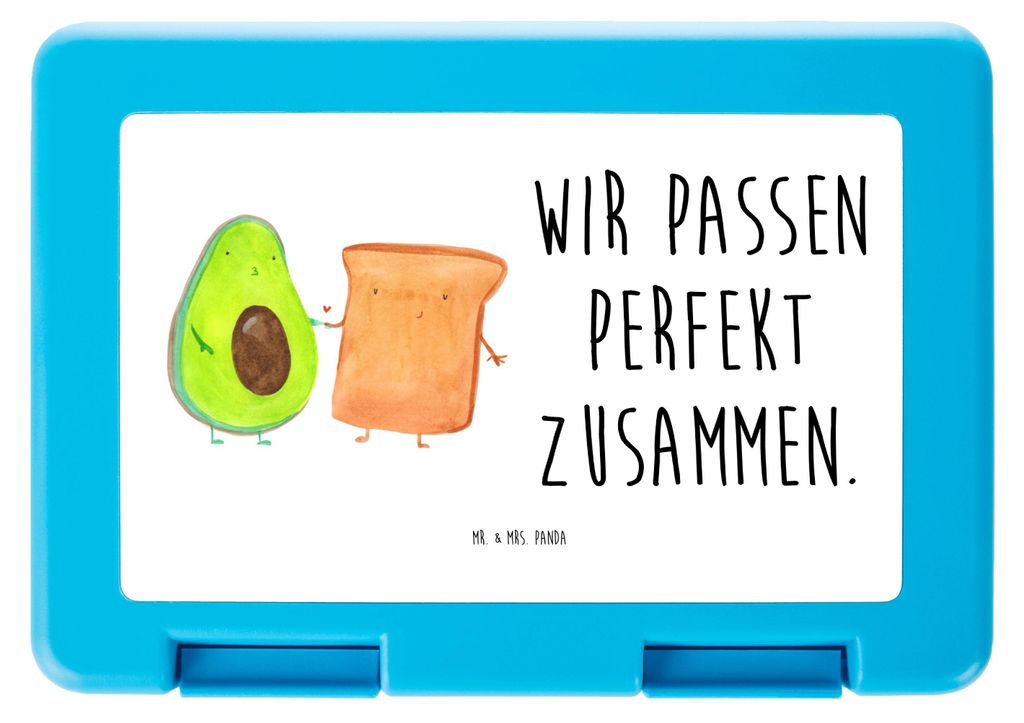 Mr. & Mrs. Panda Bentobox Avocado Toast - Weiß - Geschenk, Vesperbox, Brotbehälter, Hochzeitsgeschenk, Snackbox, Bento Box, Liebe, Gesund, Hochze...