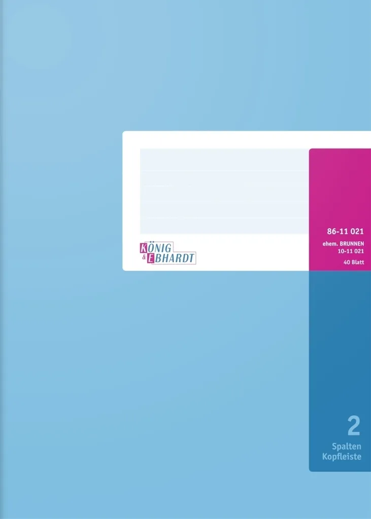 Cahier de Comptabilité Spaltbuch 21x25 König & Ebhardt pour Bureau - 3 Unités