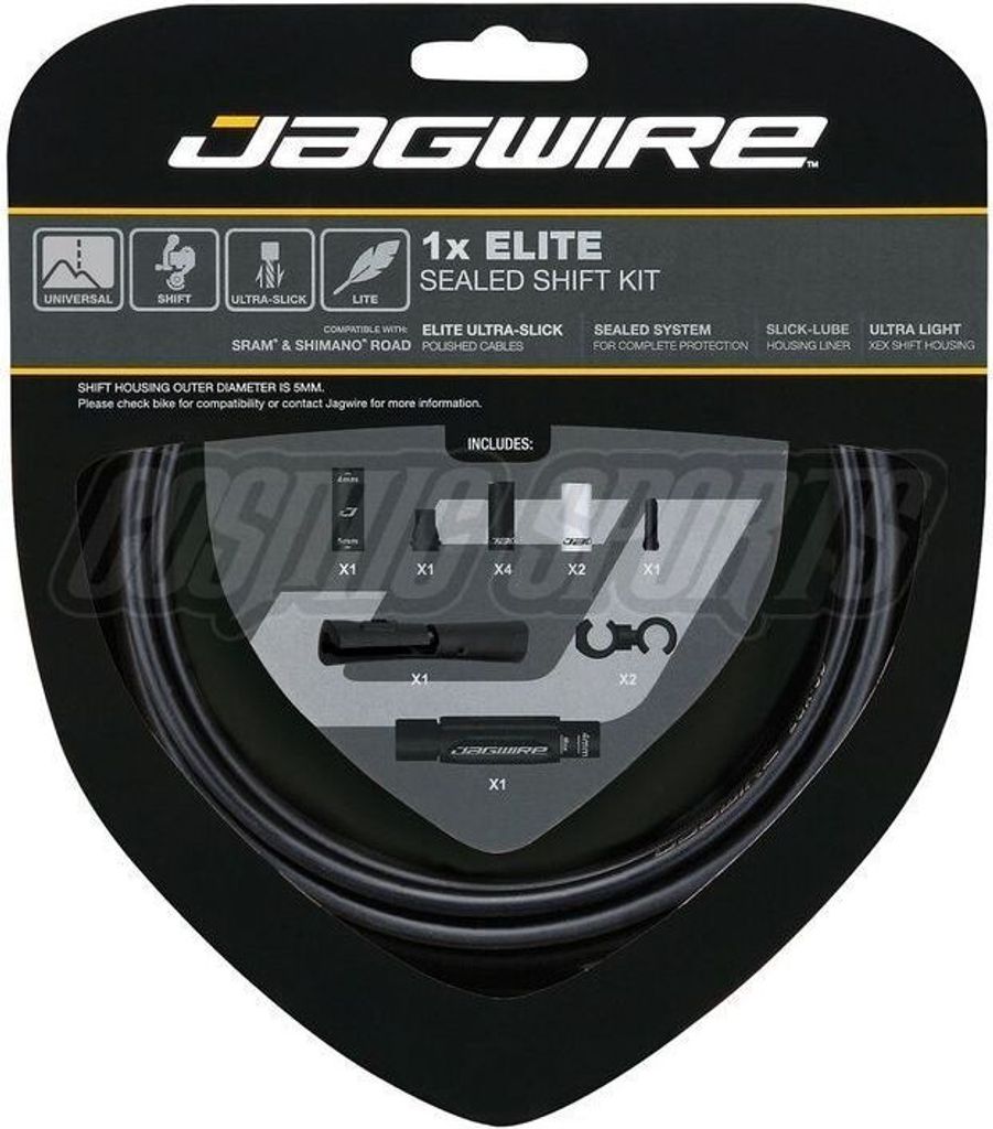 Jagwire SCK020 1X Elite Sealed Shift Kit, stealth black