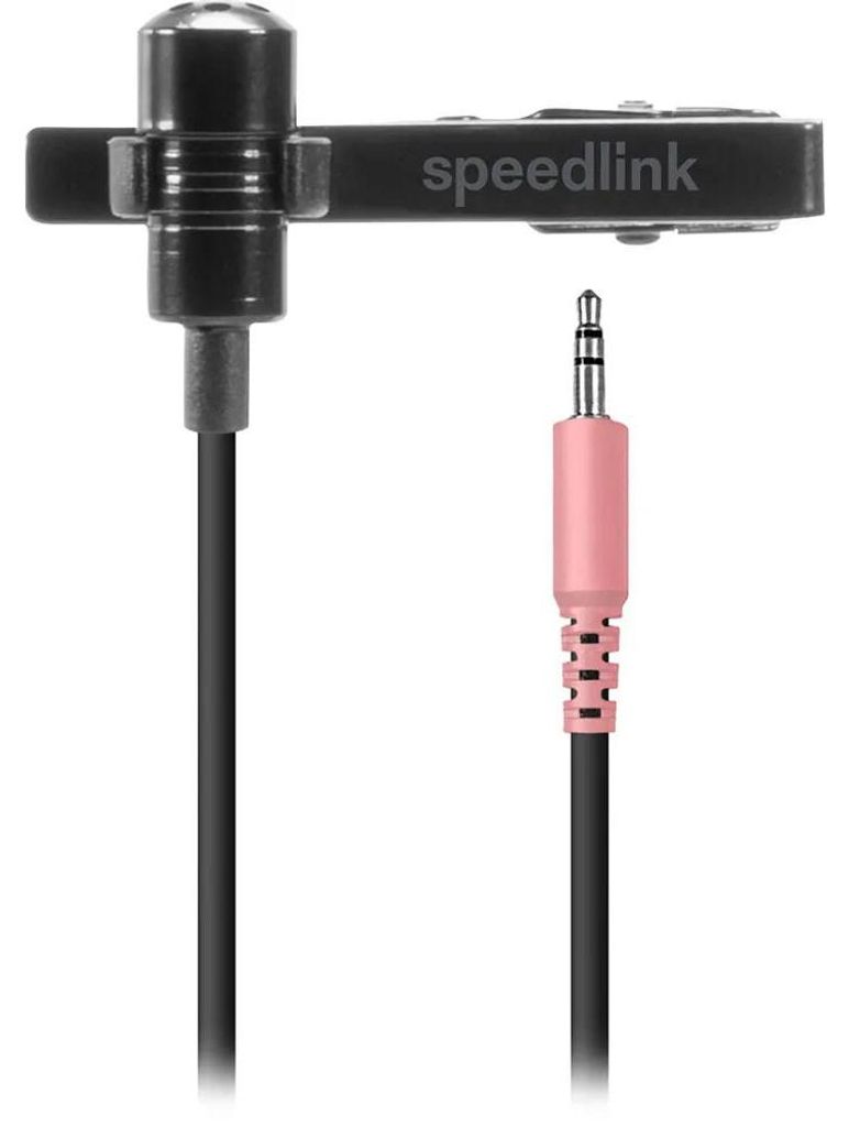 Speedlink Mikrofon SPES. zum Anstecken. Metalclip. schwarz Produktbild 