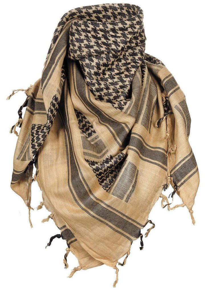 MFH Halsdoek, "Shemagh", zandkleurig-zwart Productafbeelding 