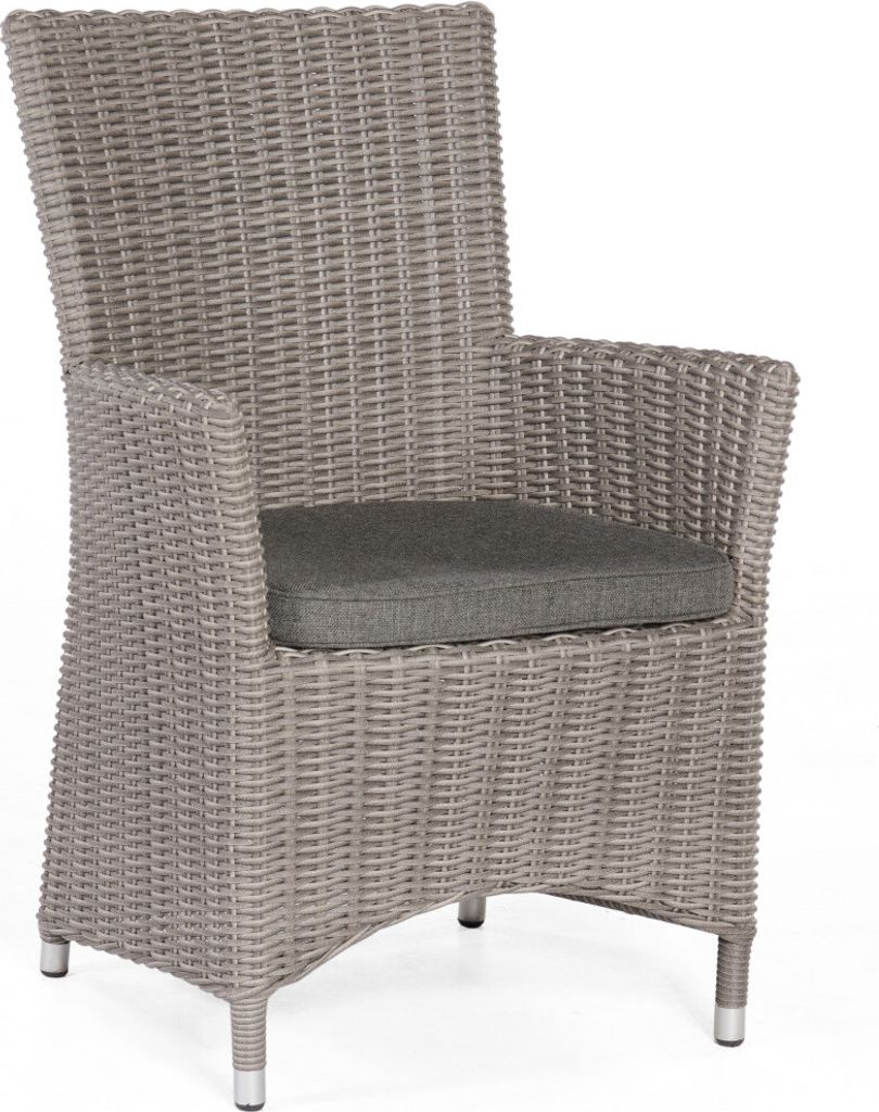 Sonnenpartner Ikarus Gartensessel Gartenstuhl Aluminium mit Polyrattan stone-grey