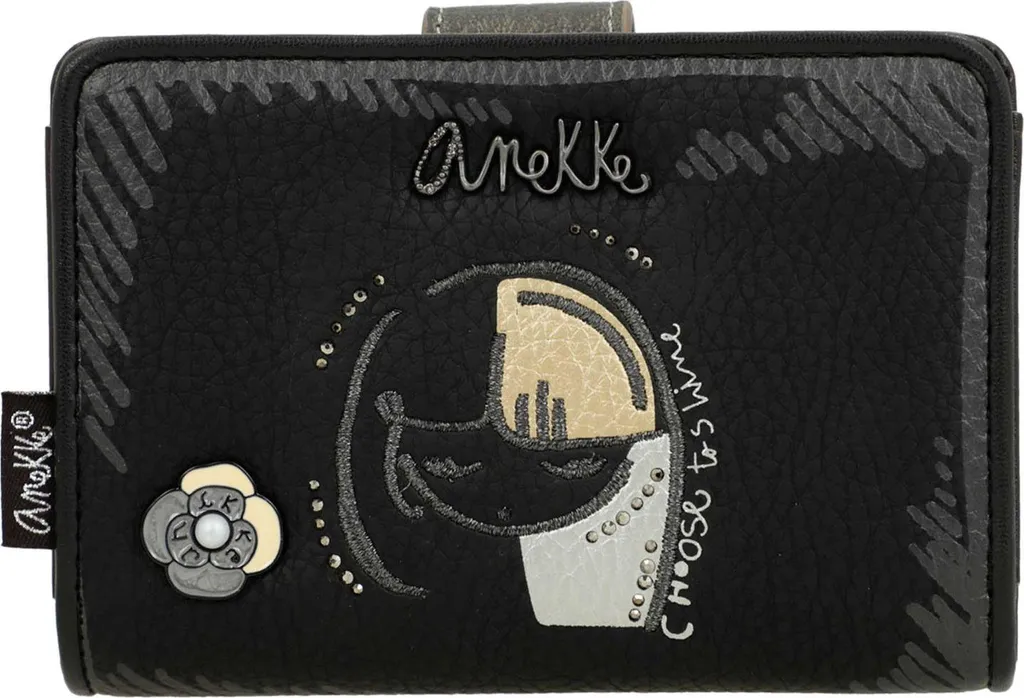 Anekke Nature Koko RFID Wallet - Portafoglio Donna Ecologico Nero