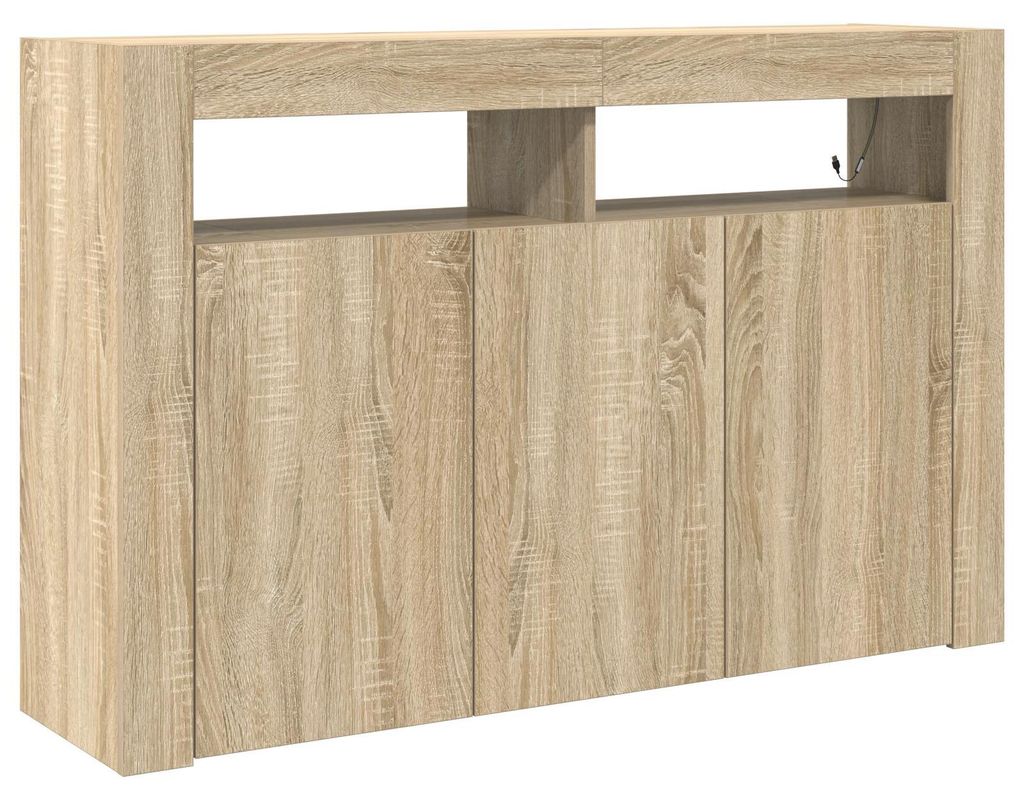 vidaXL Sideboard Sonoma-Eiche 116 x 30 x 75 cm Holzwerkstoff