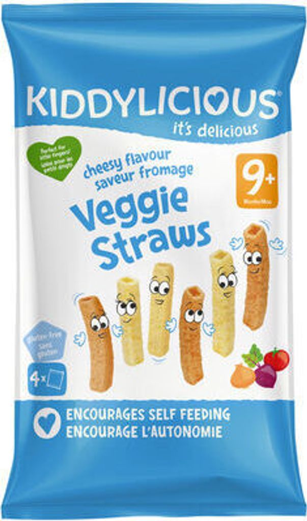 KIDDYLICIOUS Veggie Straws 4 x 12 g – 48 g Produktbild 1
